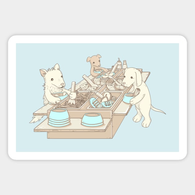 Dog Buffet Magnet by spookylili